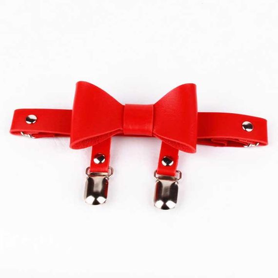 Гартер на 2 ноги с подвязками для чулок и бантиком 2 шт Красный | Зображення 1