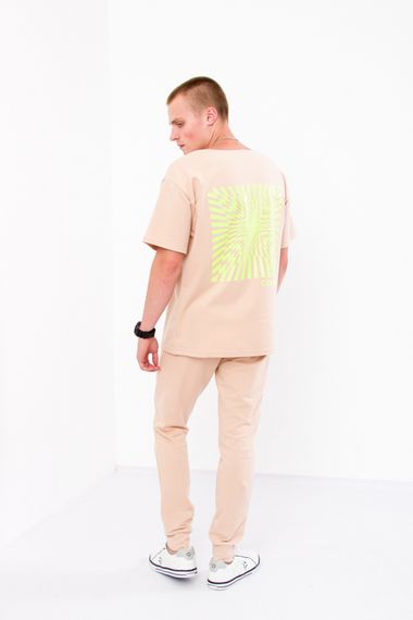 Костюм чоловічий (футболка+брюки) Носи своє 40 Бежевий (p-6603-45886) | Зображення 1