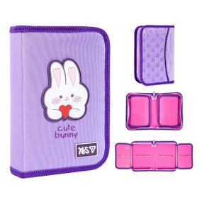 Пенал твердий одинарний із двома клапанами YES HP-04 Cute Bunny 533740 4х13х21 см