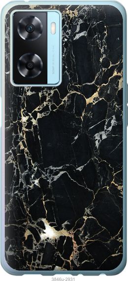 Чехол на Oppo A57s Черный мрамор "3846u-2931-17620"