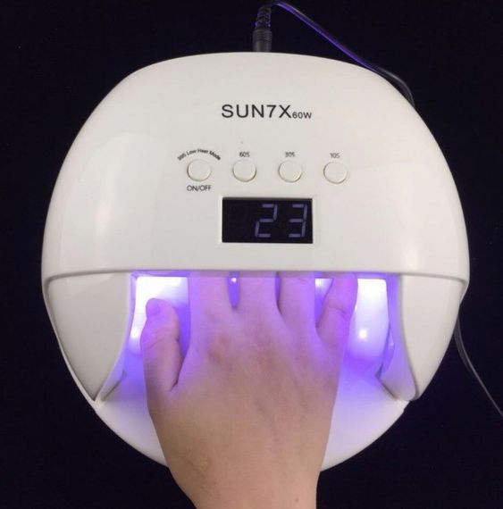 Лампа SUN 7X 60 Вт UV LED для манікюру сушіння гель лаку педикюру | Зображення 4