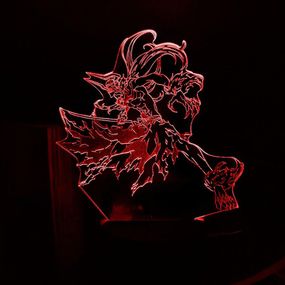 Акриловый светильник-ночник Ichigo Kurosaki Bleach красный tty-n002146