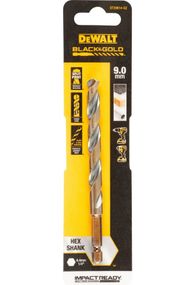 Свердло по металу DeWalt EXTREME IMPACT Black & Gold 9 мм (DT20614)