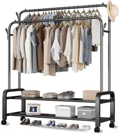 Стійка-вішалка для одягу та взуття подвійна Multipurpose Hanger | Зображення 1