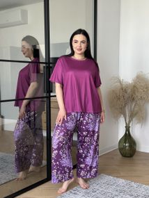 Жіноча піжама PLUS SIZE фіолетова