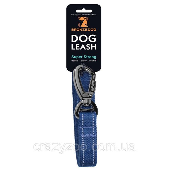 Поводок для собак BronzeDog брезентовый синий 2x200 см 61202Б/T | Зображення 6