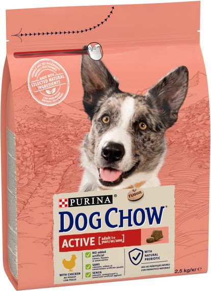 Сухий корм для активних собак з куркою Dog Chow Active Chicken 2.5 кг | Зображення 1