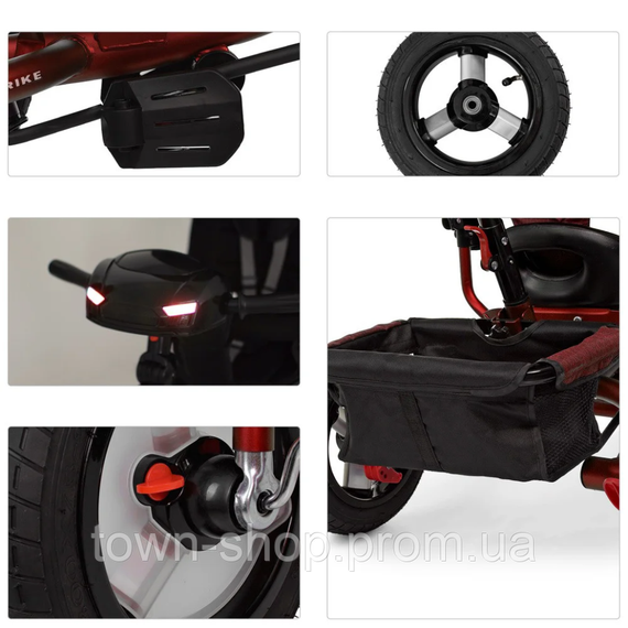 Велосипед трехколесный TURBOTRIKE M 3115HA-3L наклон спинки, музыка/свет/USB/BT/пульт | Зображення 3