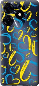 Чехол на Tecno Spark 10 Pro Сердца UA "5292u-3022-17620"