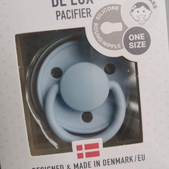 Соска пустушкака Bibs De Lux Silicone 0-36 міс Baby Blue силіконова | Зображення 2