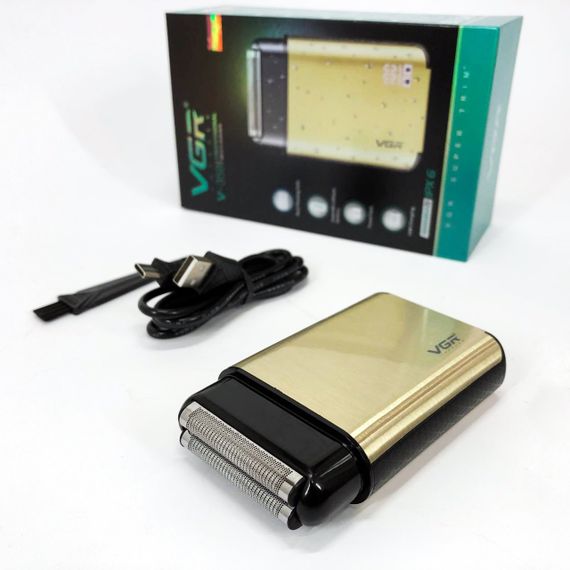 Електробритва VGR V-359 gold шейвер для вологого та сухого гоління, машинка чоловіча для гоління | Зображення 8