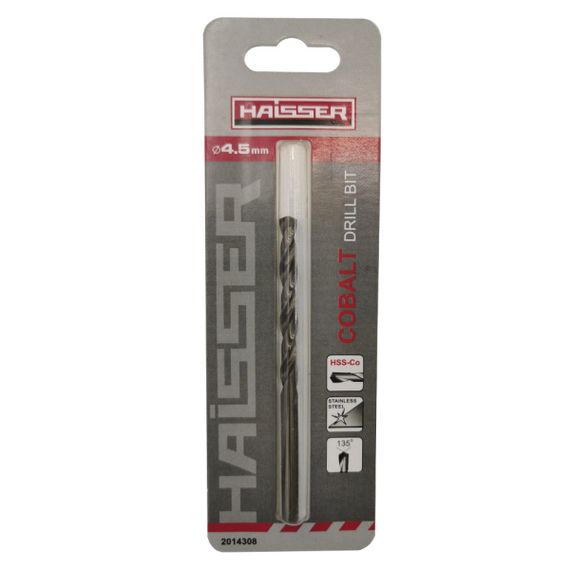 Свердло по металу HSS-Co - 4.5х47х80мм COBALT DIN 338 Haisser Industrial