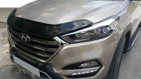 Дефлектор капоту (EuroCap) для Hyundai Tucson TL 2016-2021рр