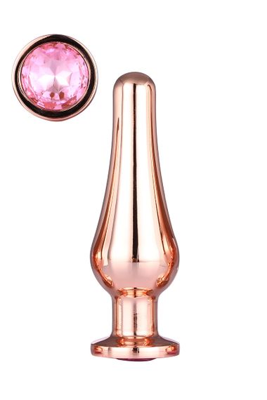 DT21827 анальна пробка конічної форми Dream Toys GLEAMING LOVE ROSE GOLD PLEASURE PLUG M sexstyle