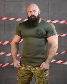 Тактична футболка потоотводящая SABUR АЙР БОРН ОЛИВА ВН1013