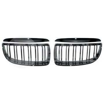 Решетки радиатора компл. BMW 3 E90 04-08 (глянц. чёрн., двойные), AutoTechteile, 700 0314, 706 5117
