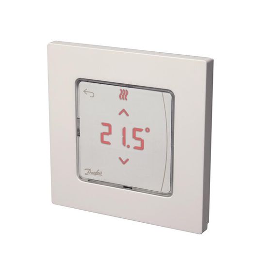 Терморегулятор Danfoss Icon2 RT, Display, 5...35 C, программируемый, проводной, встроенный, 24В, белый