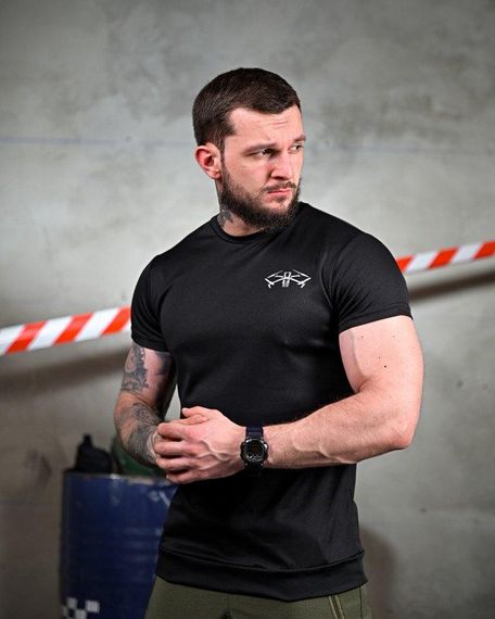 Тактична футболка для відведення поту War Drones black ПП7646 | Зображення 2