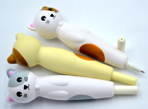 Набір ручок масляних 0.7 мм BP5024 Squishy Cat (3шт) | Зображення 4
