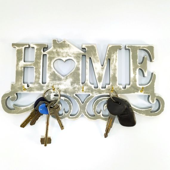 Ключниця Home Майстерня містера Томаса 29см х 15см Фанера Сірий зістарений | Зображення 1