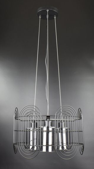 Люстра підвісна LOFT на 3 лампочки 26695 Чорний 35-120х40х40 см.