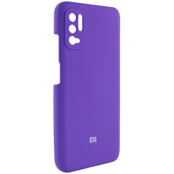 Чехол Silicone Cover Full Camera (AAA) для Xiaomi Redmi Note 10 5G / Poco M3 Pro Full camera, Фиолетовый / Violet | Зображення 1