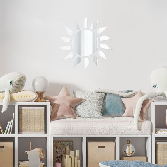 Дзеркальний декор акриловий самоклеючий срібло,15шт (D) SW-00002501 | Зображення 4