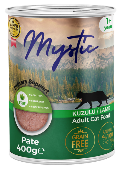Вологий корм Mystic паштет для дорослих котів з ЯГНЯМ 400г конс.