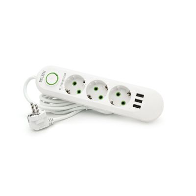 Сетевой фильтр питания Voltronic F03U, 3роз EU, 3*USB White (F03U-White) | Зображення 1