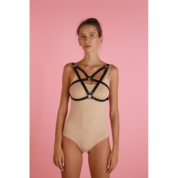 Портупея One Size A6.1, екошкіра, чорна | Зображення 1