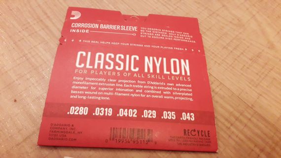 Струны d'addario ej27n 028-043 НЕЙЛОНОВЫЕ СЕРЕБРЕННЫЕ для классической гитары | Зображення 2