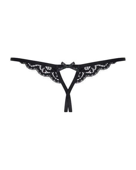 Жіночі стрінги - Obsessive 831-THC-1 Crotchless Thong Black - L/XL sexstyle | Зображення 2