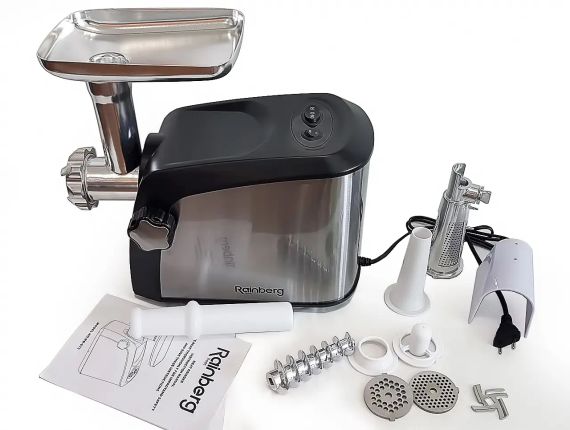 Мясорубка Rainberg RB-673 3800W электрическая с реверсом + соковыжималка | Зображення 2
