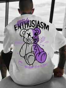 Футболка мужская с принтом повседневная S Белая