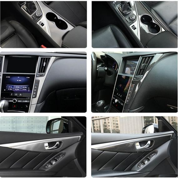 Карбоновые вставки в салон (для Q50) для Infiniti Q50/Q60 2013-2024 гг | Зображення 1