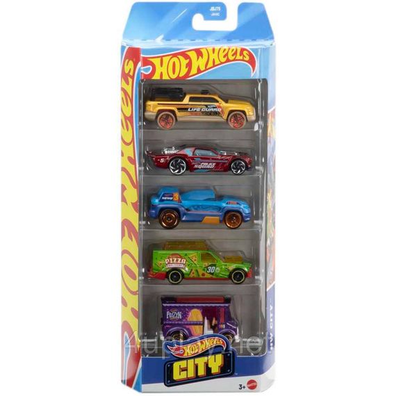 Hot Wheels HW City Подарунковий набір з 5-ти машинок Хот Вілс Місто