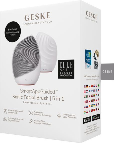 Електронна ультразвукова щітка для обличчя GESKE Sonic Facial Brush 5в1 starlight | Зображення 7