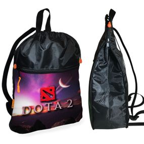 Рюкзак-мішок для взуття, спортивної форми Дота 2 «Dota 2» дитяча сумка для змінки з розширювачем (01240)