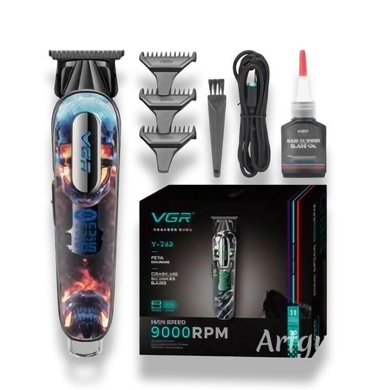 Тример V-260 Red, 3 насадки, акумулятор 2000mAh, 9000 RPM, LED-дисплей (46073-V-260 RED_923) | Зображення 4