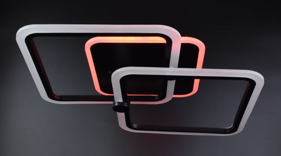 Люстра світлодіодна стельова LED світильник для квартири на стелю лед з пультом 25950 Чорний 10х41х63 см. | Зображення 5