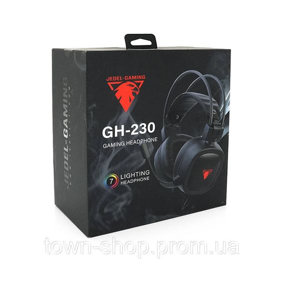 Наушники проводные Jedel GH-230, с микрофоном и регулировкой громкости, Black, Box | Зображення 1