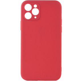 Силиконовый чехол Candy Full Camera для Apple iPhone 11 Pro Max (6.5") Красный / Camellia