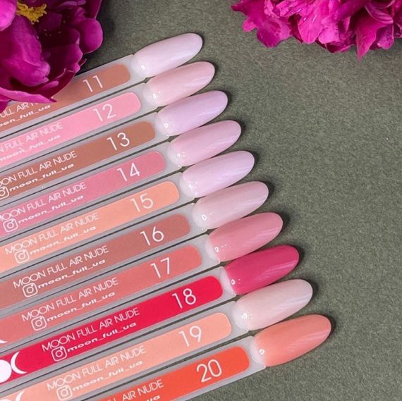 Гель лак Moon Full Air Nude 19 ніжний персик 8мл | Зображення 1