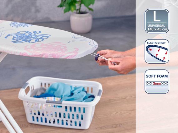 Чохол для прасувальної дошки Leifheit Cotton Classic 140×45 см, бавовняний, L/Universal (71600) | Зображення 1