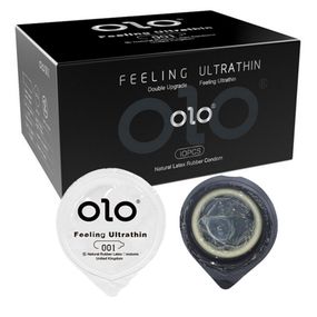 Презервативи OLO 001 (10 штук) Babydoll Універсальний. Чорний 7002-2