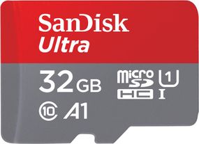 Карта памяти SanDisk 32GB microSDHC C10 UHS-I R100MB/s Ultra (SDSQUNR-032G-GN3MN)
