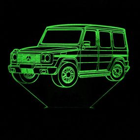 Акриловий світильник-нічник Mercedes-Benz G-Class зелений tty-n002040