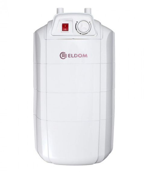 Водонагрівач Eldom EXTRA LIFE 7 л, під миттям 1500 Вт, "мокрий" ТЕН, вертикальний, прямокутний, білий (72324PMP)