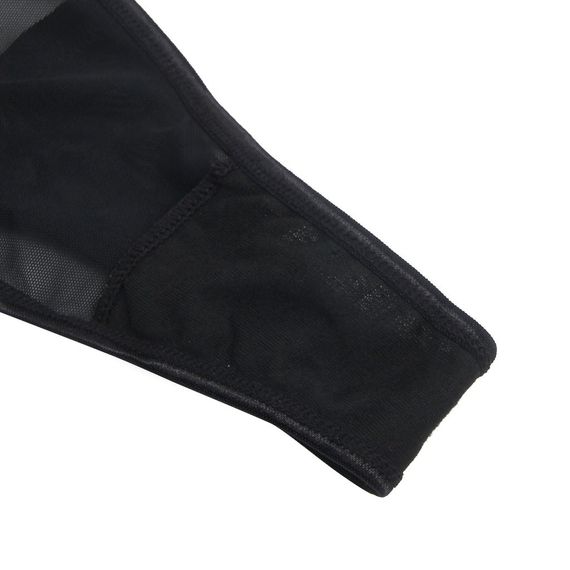 Комплект пояс для панчіх з трусиками StarNight мереживний, чорний, XS-S sexstyle | Зображення 6