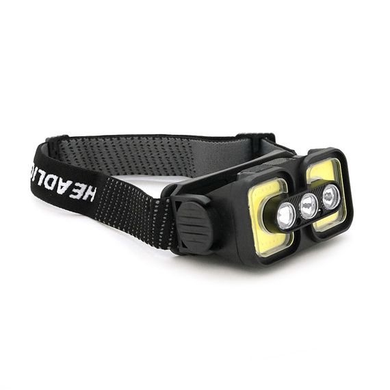 Налобний ліхтарик Voltronic K361,1 Cob, 3 Led+Red, 5 режими, корпус-пластик, водостійкий, ip44, живлення АКБ вбудований, USB | Зображення 2